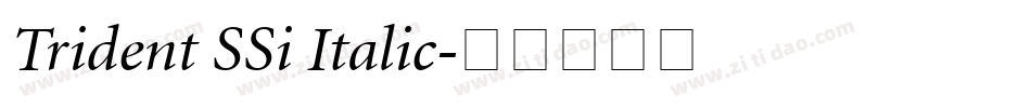Trident SSi Italic字体转换
